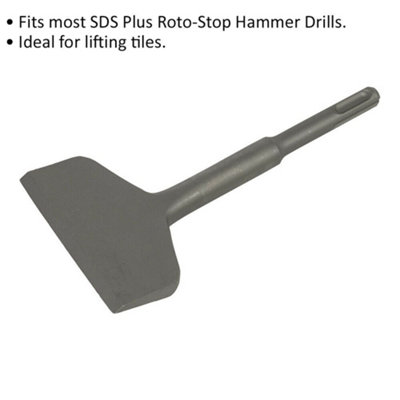 75 x 165mm Wide Cranked Impact Chisel - SDS Plus Shank - Demolition Hammer