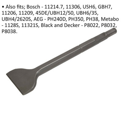 75 x 300mm Wide Impact Chisel - Bosch 11208 - Demolition Breaker Steel ...