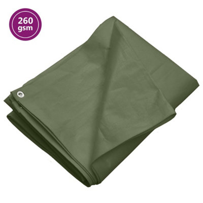 Berkfield Tarpaulin 260 G/m2 4X5 M Green Hdpe from B&Q