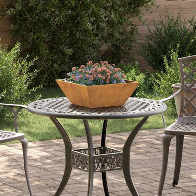 B&Q -  Garden Bowl Planter 40X40X15 Cm Weathering Steel