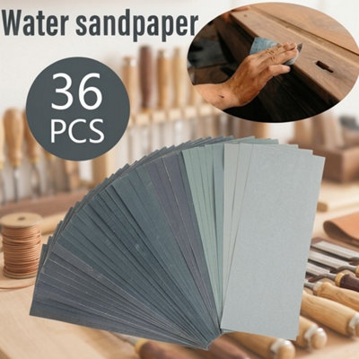  - Wet And Dry Sandpaper SetGrey Silicon Carbide Assorted Grit 400-300036 Pack