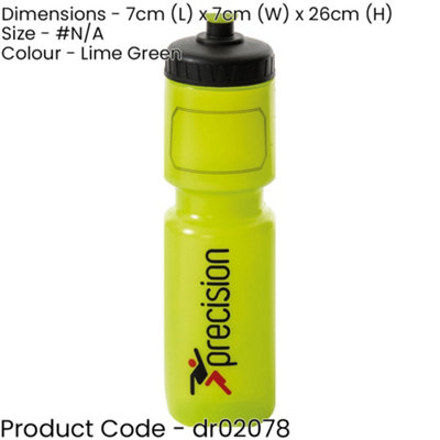 750ml Pull Top Sports Water Bottle - LIME GREEN - Gym Training Bicycle Screw Lid