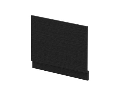 750mm Bath MFC End Panel & Plinth - Woodgrain Charcoal Black Price Comparisons | Compare The Build