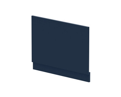 750mm Edge/Power Straight End Bath Panel & Plinth - Matt Midnight Blue