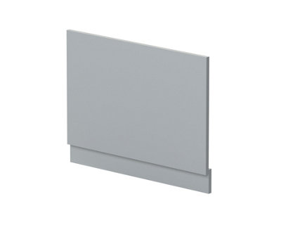 750mm Straight Reversible Bath End Panel & Plinth - Satin Grey