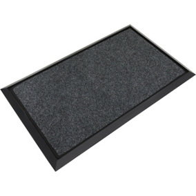 750mm x 450mm Rubber Disinfection Mat - Removable Carpet - Slip Resistant