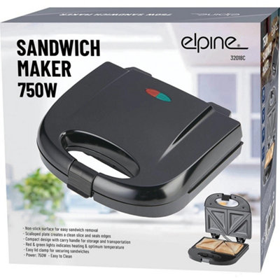 750W Sandwich Maker Slice Toaster Machine Non-Stick Easy Clean