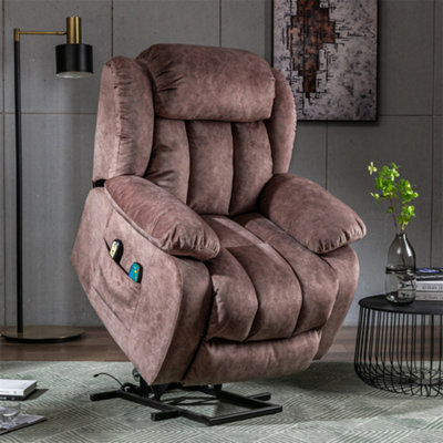 Abrihome Power Massage Lift Recliner Chair With Heat & Vibration For ElderlyHeavy Duty And Safety Motion Reclining MechanismBrown from B&Q