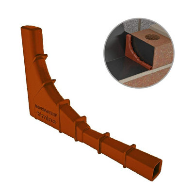  - 10 X Terracotta Brick Tunnel Weep Vents Invisible Cavity Wall Water Outlet