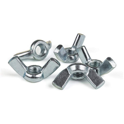 50 X Wing Butterfly Nuts M5 To Fit 5mm Bolt Set Screws, from B&Q