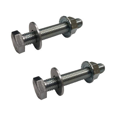 2 X Set Screw Bolts M12 X 25mmWashers & Flange Nuts, from B&Q