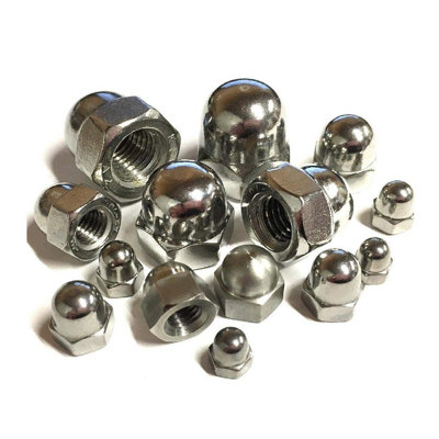 10 X Metric Hexagonal M10 Dome NutsStandard Pitch, from B&Q
