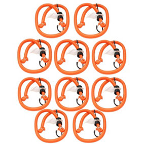 75cm / 29.5" Heavy Duty Bungee Cord Strap Tie Down Holder with Hooks 10pc