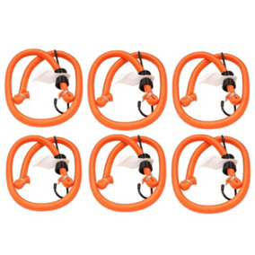 75cm / 29.5" Heavy Duty Bungee Cord Strap Tie Down Holder with Hooks 6pc