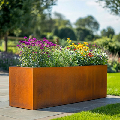75cm Corten Steel Trough Planter - 6