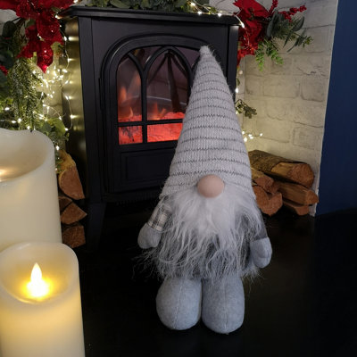 75cm Standing Christmas Gonk Decoration with Extendable Legs in Grey Price Comparisons | Compare The Build