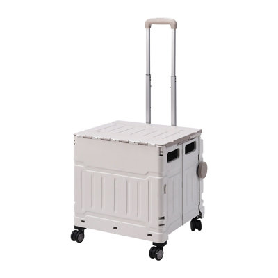 75L Collapsible 43.5cm W x 40cm D x 45cm H Rolling Utility Crate