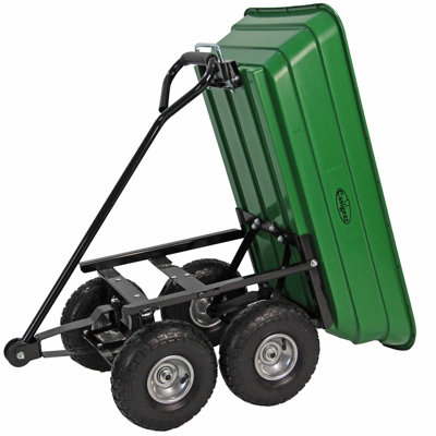 75L Garden Tipping Dump Cart 250 kg Wheelbarrow Trolley Utility Truck Trailer