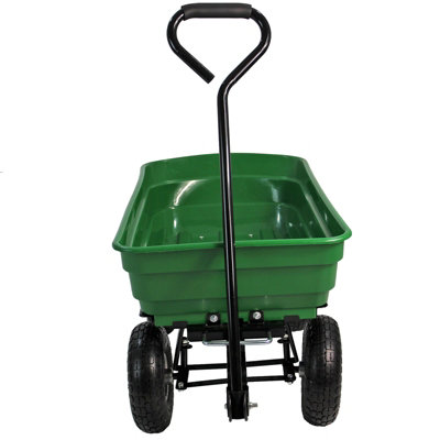 75L Garden Tipping Dump Cart 250 kg Wheelbarrow Trolley Utility Truck Trailer - 5