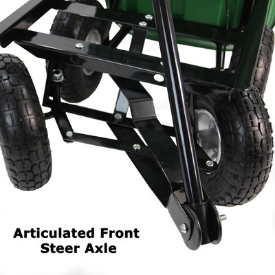 75L Garden Tipping Dump Cart 250 kg Wheelbarrow Trolley Utility Truck Trailer - 8