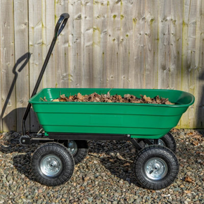 75L Heavy Duty Tipping Garden Dump Truck with 200kg Capacity with Wheels & Pull Handle