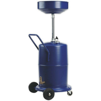 75L Mobile Oil Drainer with Adjustable Height and Female Dry Fit Coupling