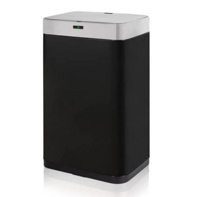 75L Rectangular Sensor Bin Black