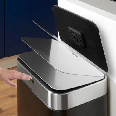 75L Rectangular Sensor Bin Black - 3