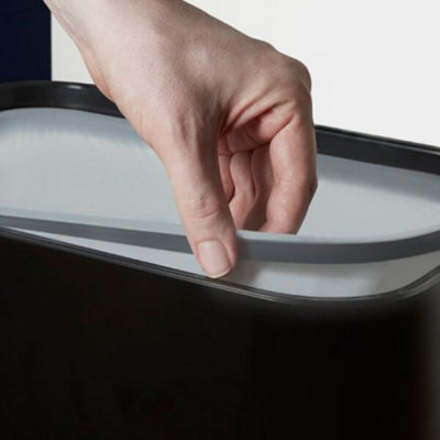 75L Rectangular Sensor Bin Black - 4