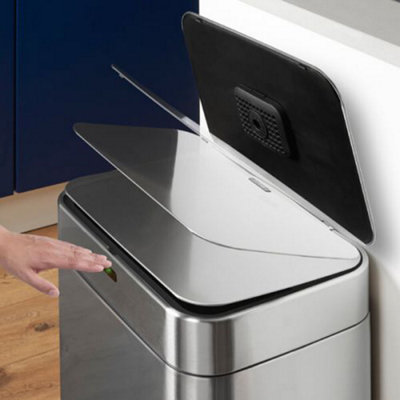 75L Rectangular Sensor Bin Matt Steel - 3