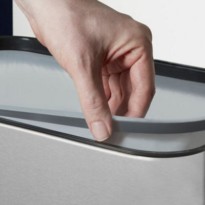 75L Rectangular Sensor Bin Matt Steel - 4