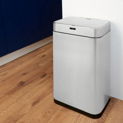 75L Rectangular Sensor Bin Matt Steel - 5