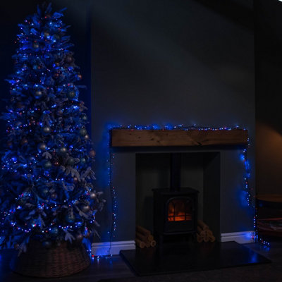 75m 3000 LED TreeBrights Christmas String Lights with Timer in Blue ...