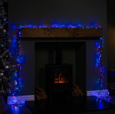 75m 3000 LED TreeBrights Christmas String Lights with Timer in Blue ...