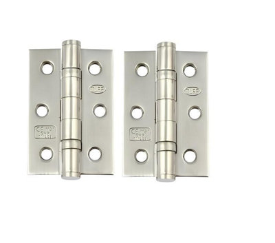 75mm 3" Chrome Finish Ball Bearing Hinges for Internal Doors
