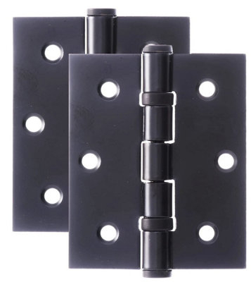 75mm 3" Matt Black Ball Bearing Hinges for Internal Doors, 75mm (3 Inch) Timber Door Hinge, Golden Grace (1Pair)