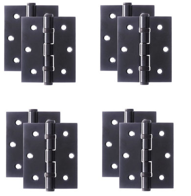 75mm 3" Matt Black Ball Bearing Hinges for Internal Doors, 75mm (3 Inch) Timber Door Hinge, Golden Grace (4pair)