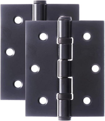 75mm 3" Matt Black Ball Bearing Hinges for Internal Doors