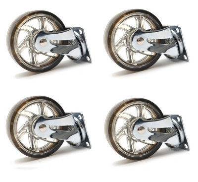 75mm 40kg Plastic Swivel Castor Wheel Furniture Caster Brown - Without Brake - Pack of 4 Price Comparisons | Compare The Build