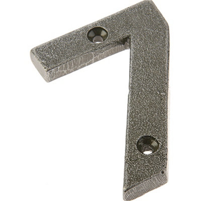 75mm Antique Pewter Door Numeral - Number 7 Classic Traditional Front Wall House Sign