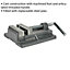 75mm Cast Steel Drill Vice - 75mm Jaw Opening - Replaceable Steel Jaws