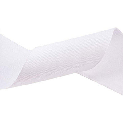 75mm Flat Elastic Band Stretchable Elastic Cord Stretch Strap, White - 5 metres