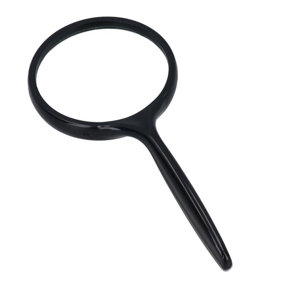 75mm Handheld Lightweight Magnifying Glass with 5 x Magnification Plastic Rim
