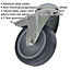 75mm Hard PP Swivel Castor Wheel - 25mm Tread - Medium Duty - Total Lock Brakes