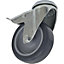 75mm Hard PP Swivel Castor Wheel - 25mm Tread - Medium Duty - Total Lock Brakes