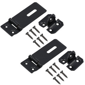 75mm heavy Duty Safety Hasp and Staple Security Lock for Gates Sheds Doors 2pk