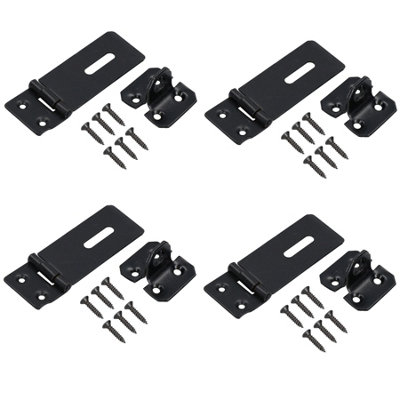 75mm heavy Duty Safety Hasp and Staple Security Lock Gates Sheds Doors 4 Pack