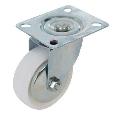 75mm Plastic Swivel Castor Wheel 70KG Limit Non Marking Replacement Tyre