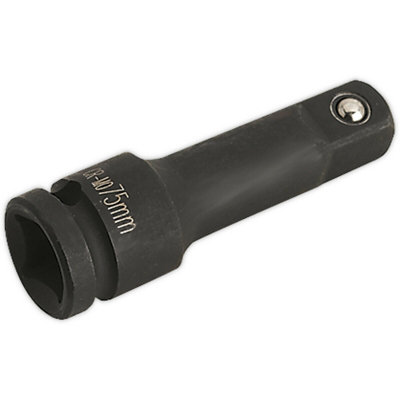 75mm Steel Impact Extension Bar 1/2" Sq Drive SpringBall Socket