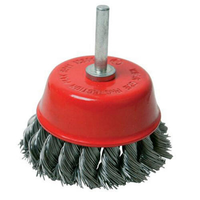 Cup brush outlet for drill